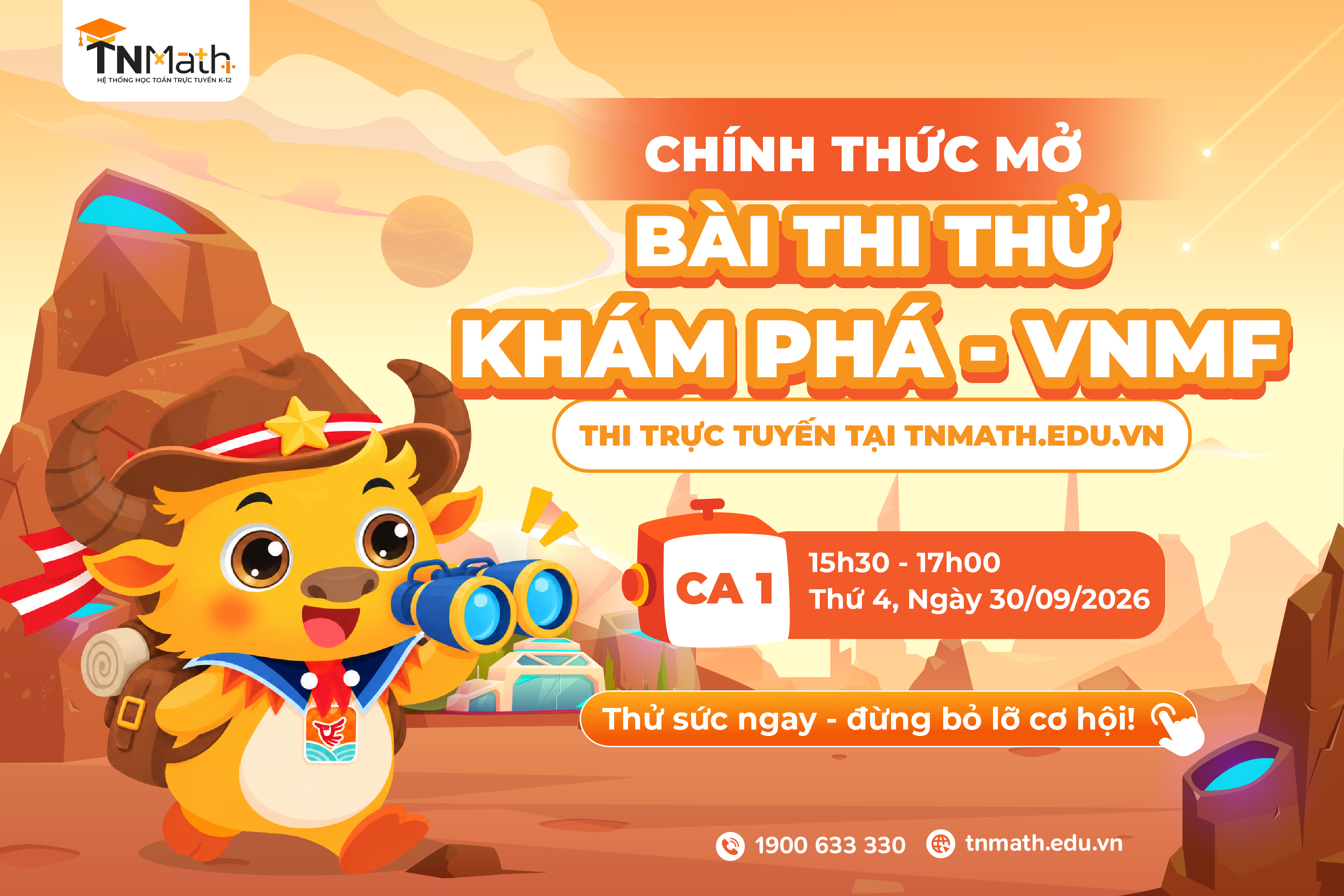 Chính Thức Mở Bài Thi Thử Khám Phá 01