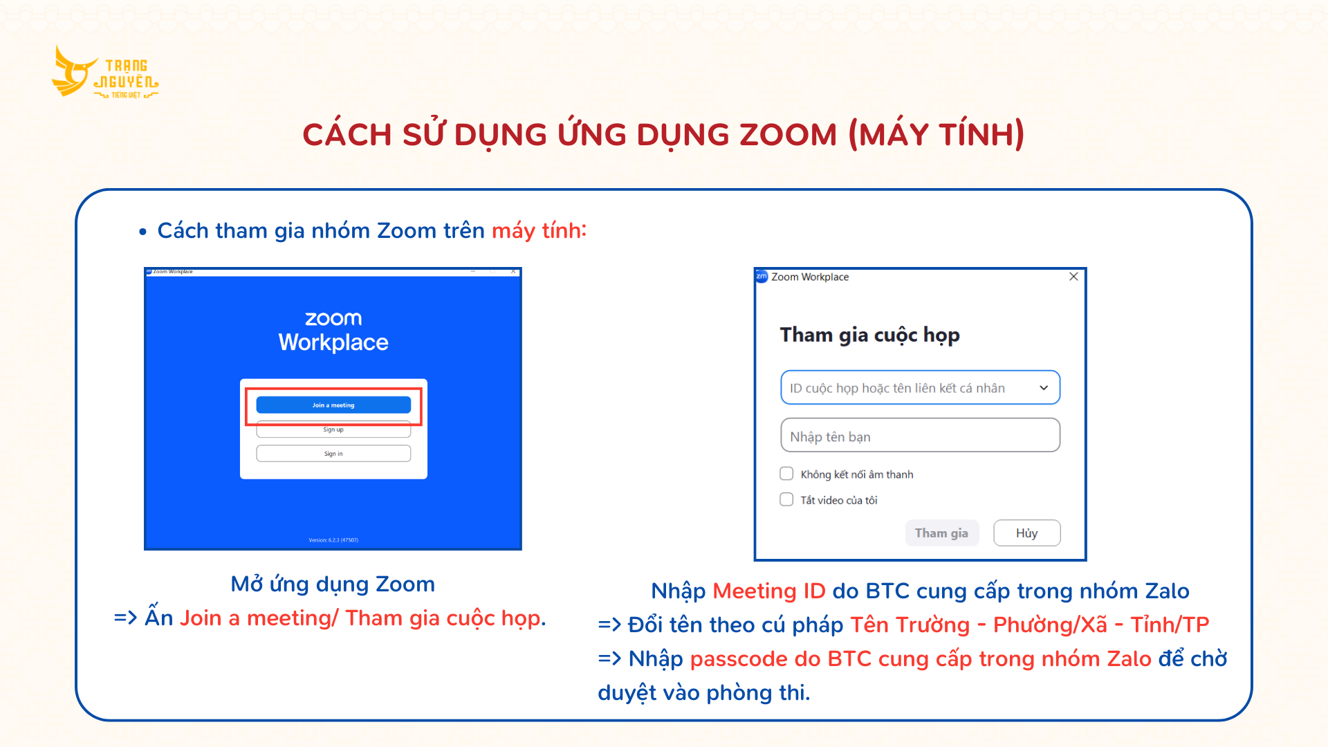 C&aacute;ch Sử Dụng Ứng Dụng Zoom (m&aacute;y T&iacute;nh)