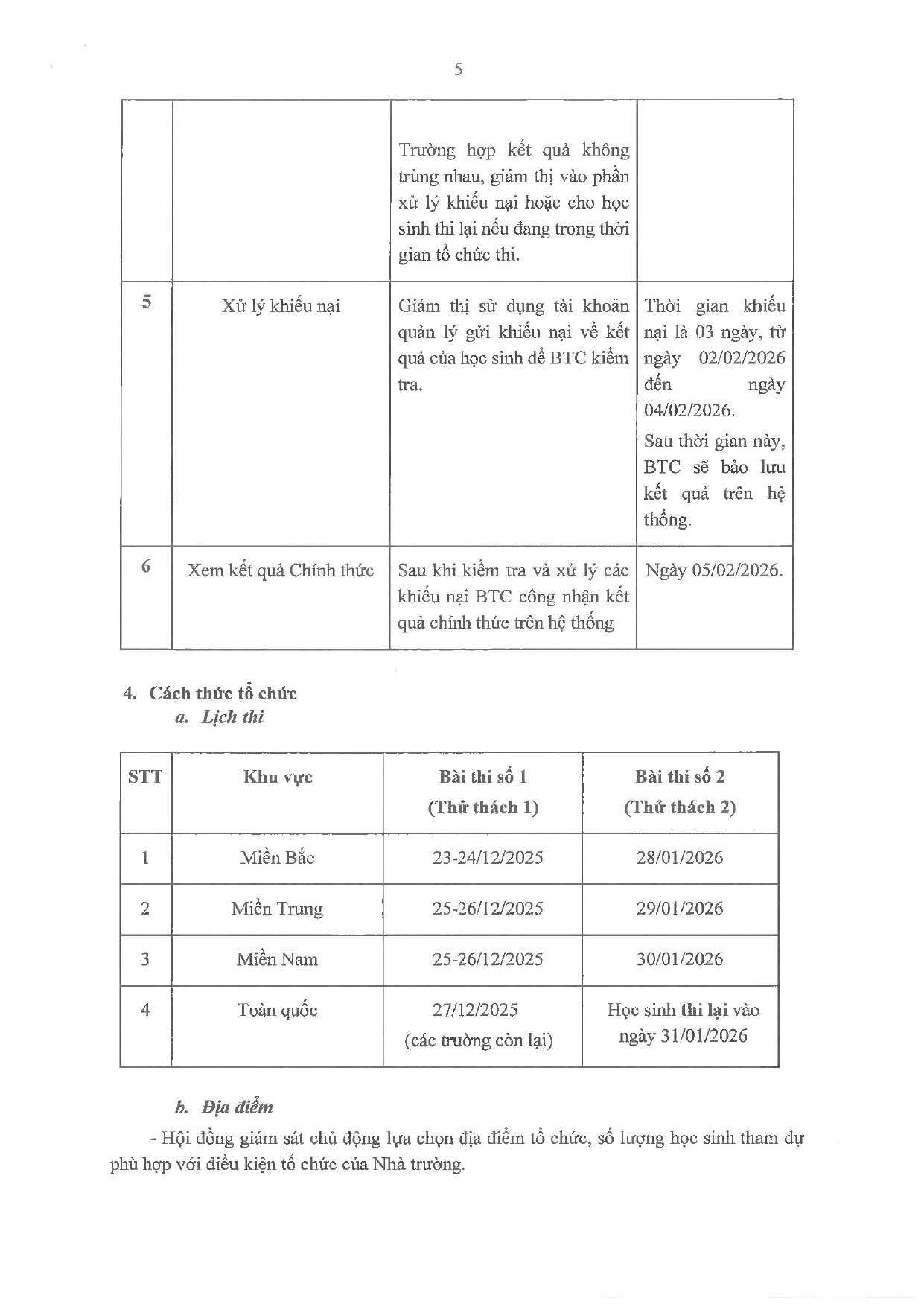 Hướng Dẫn Tổ Chức Sân Chơi Toán Học Việt Nam Chặng 3  Thử Thách (cấp Trường) Page 0005